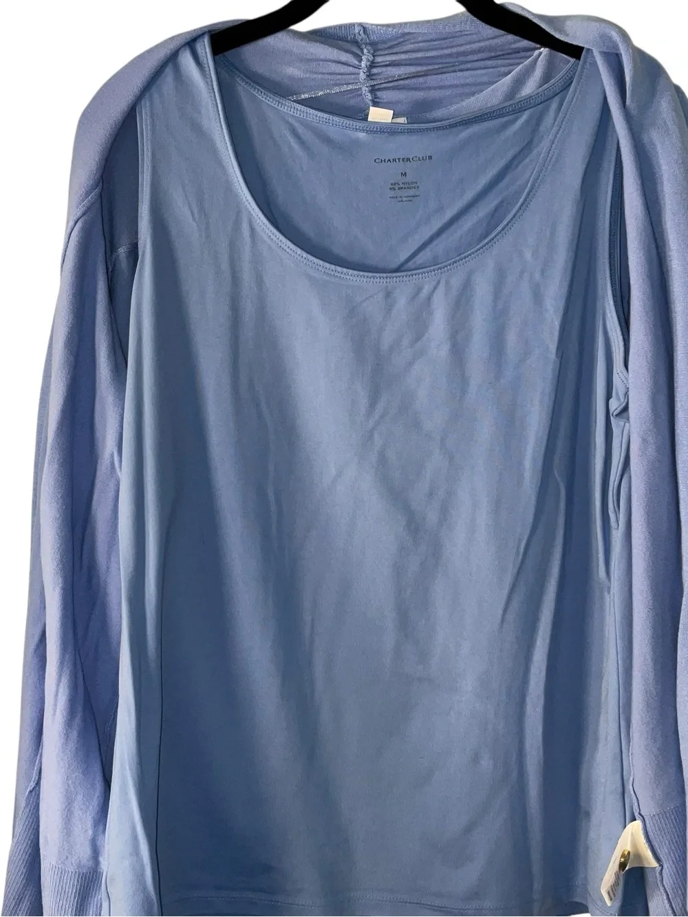Charter Club Light Blue Tank and Cardigan Layer Set